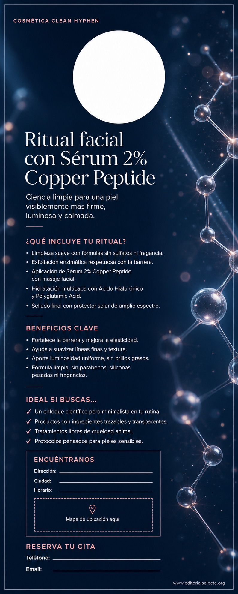 Door Hanger · Cosmética Clean (Limpia): Fórmulas transparentes que elimina (Reverso)