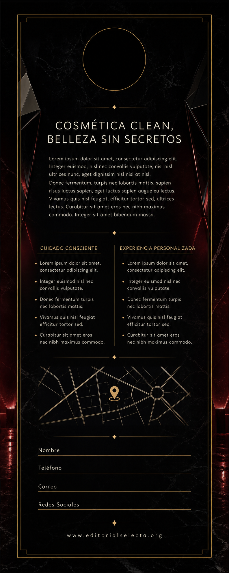 Door Hanger · Cosmética Clean (Limpia): Fórmulas transparentes que elimina (Reverso)