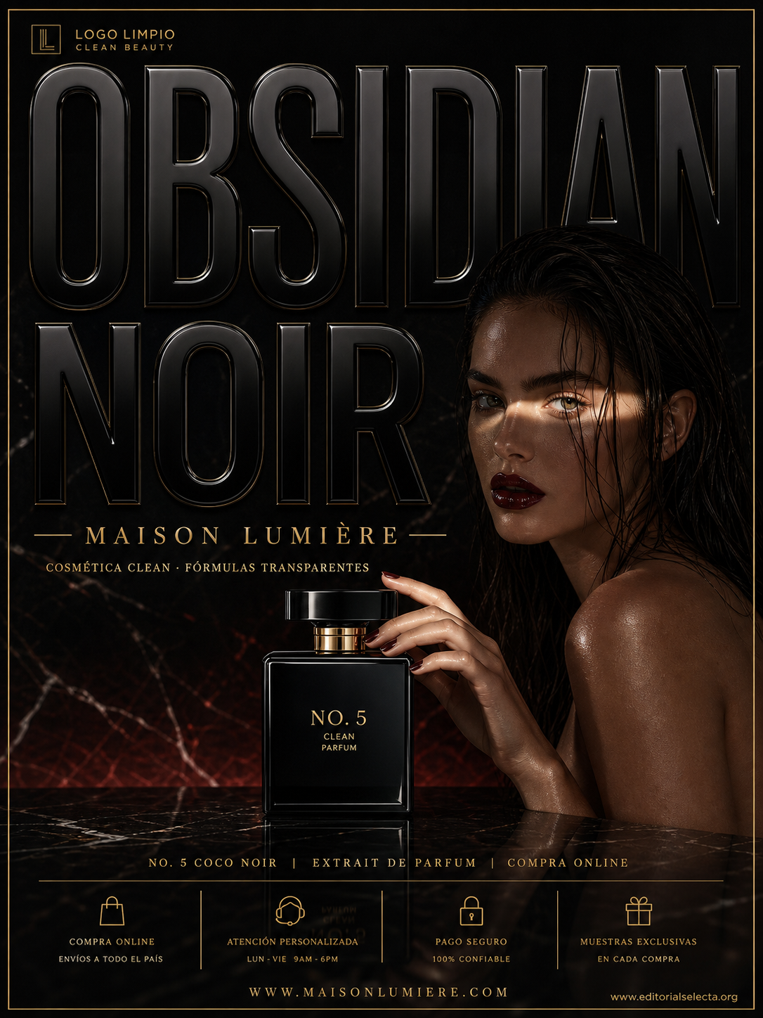 Póster · Cosmética Clean (Limpia): Fórmulas transparentes que elimina