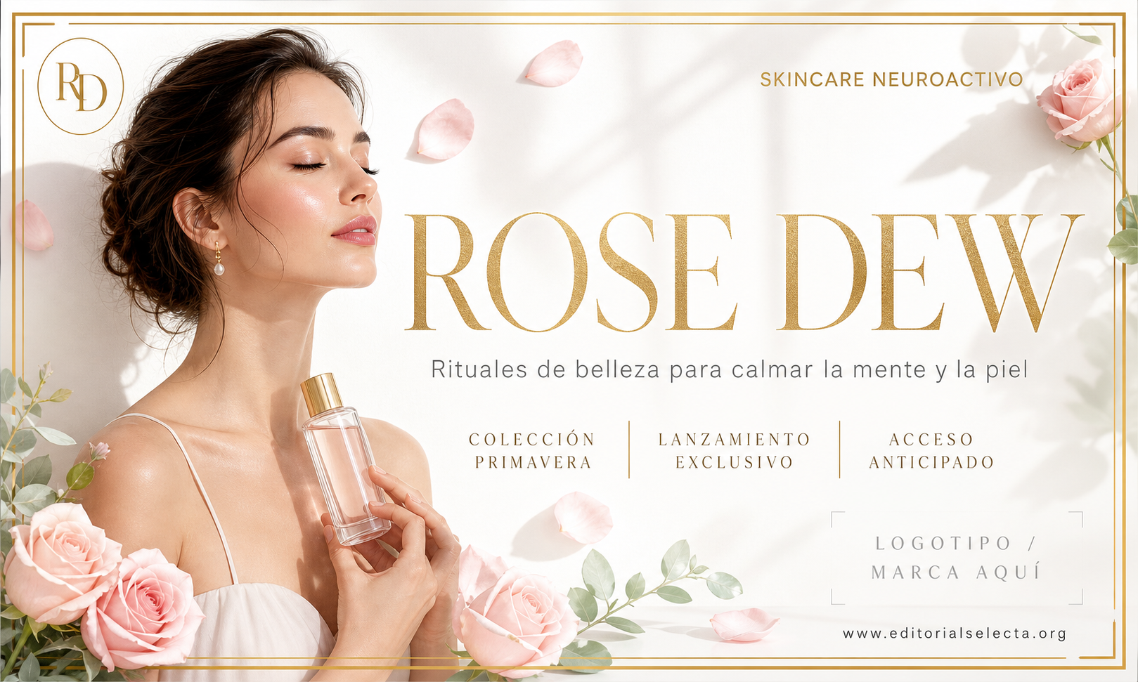 Tarjeta de Presentación Estándar · Skincare Neuroactivo: Productos diseñados para reducir el es (Frente)