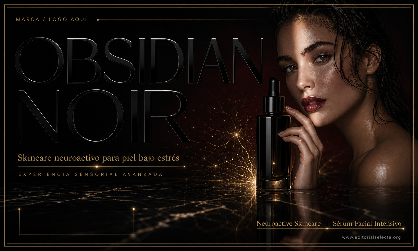 Tarjeta de Presentación Estándar · Skincare Neuroactivo: Productos diseñados para reducir el es (Frente)