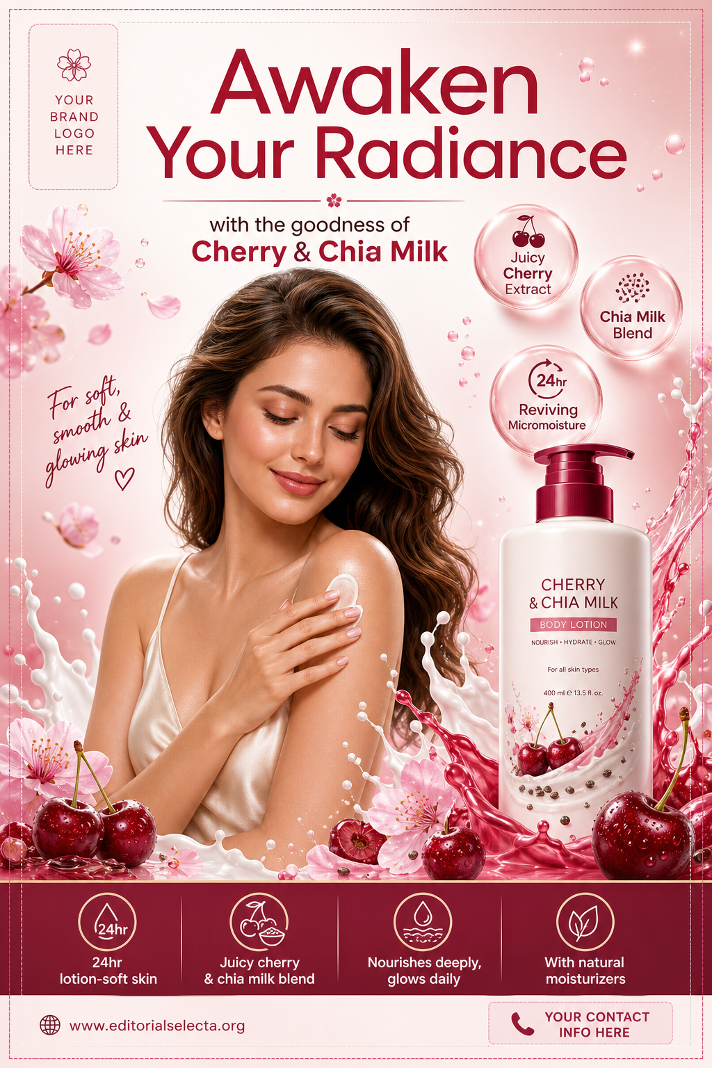 Flyer Media Carta · Skincare Neuroactivo: Productos diseñados para reducir el es (Frente)