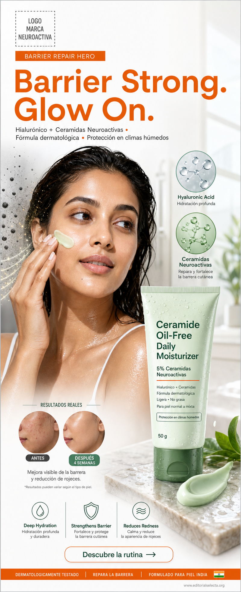 Banner Retráctil (Roll-Up) · Skincare Neuroactivo: Productos diseñados para reducir el es