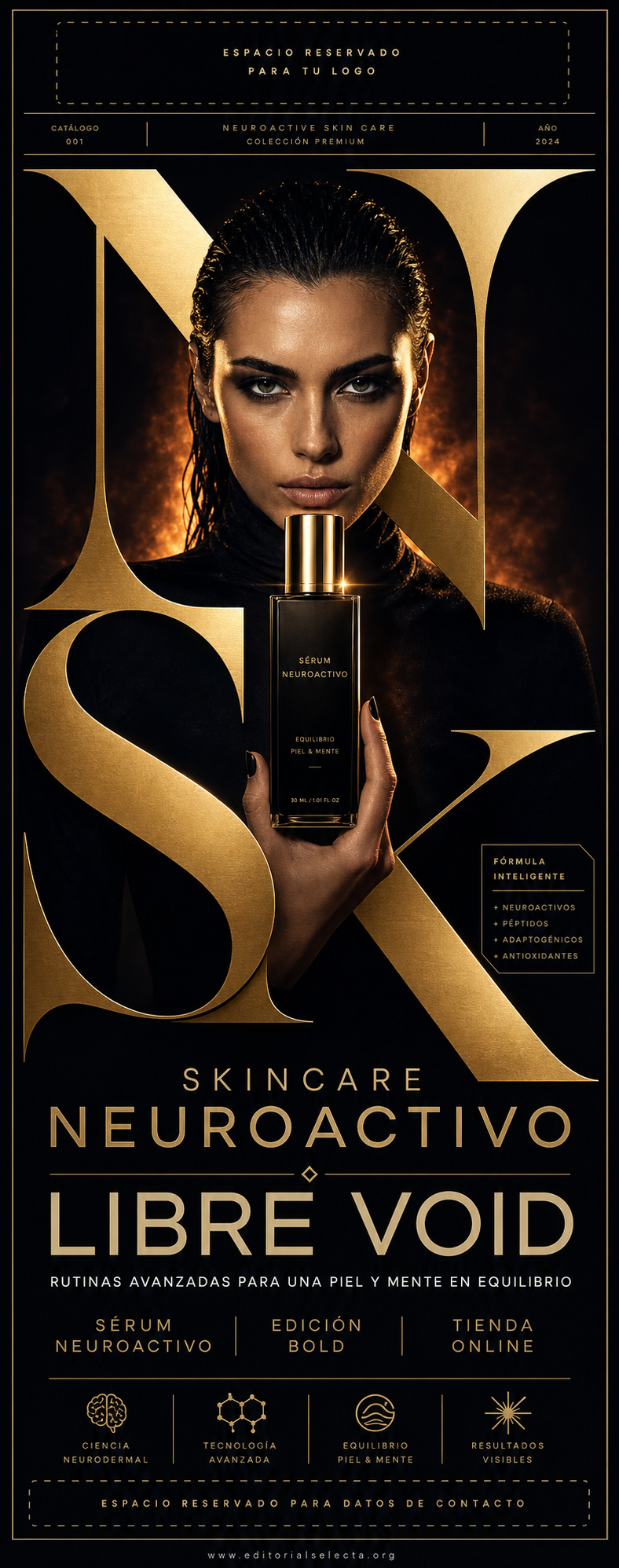 Banner Retráctil (Roll-Up) · Skincare Neuroactivo: Productos diseñados para reducir el es