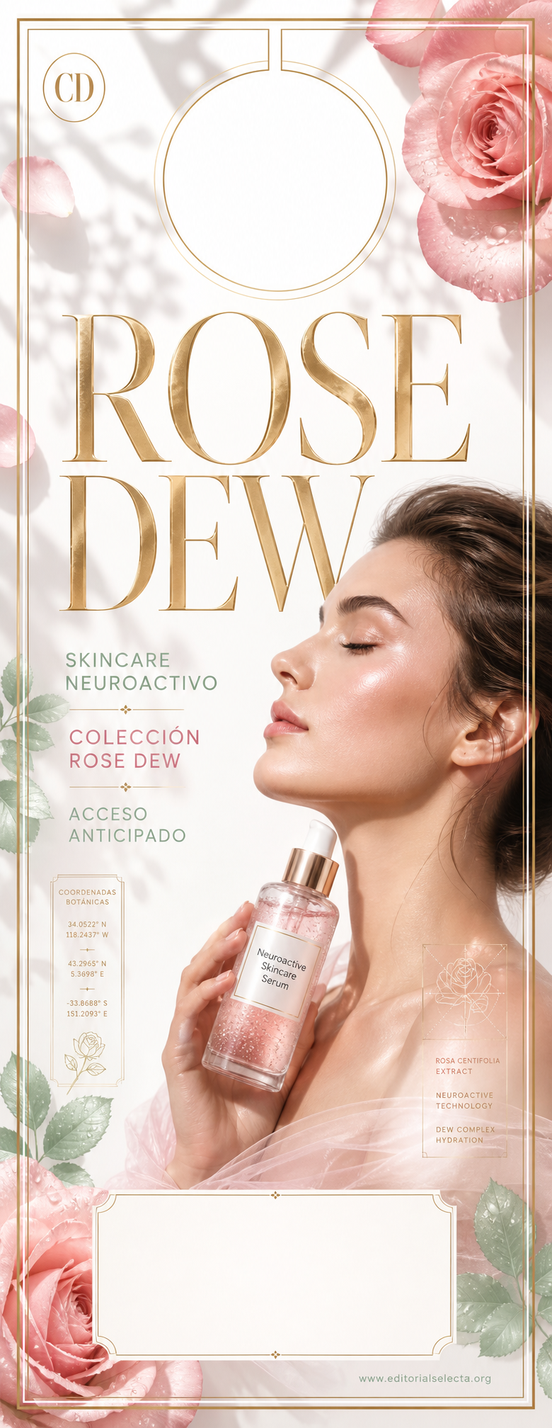 Door Hanger · Skincare Neuroactivo: Productos diseñados para reducir el es (Frente)