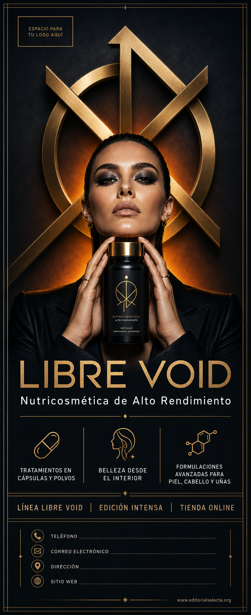 Banner Retráctil (Roll-Up) · Nutricosmética: Tratamientos en cápsulas o polvos que actúan
