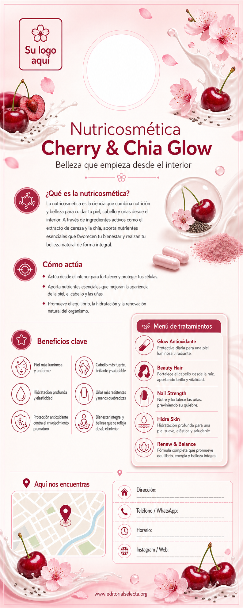 Door Hanger · Nutricosmética: Tratamientos en cápsulas o polvos que actúan (Reverso)