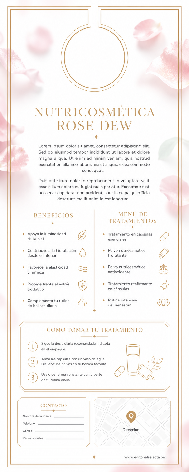 Door Hanger · Nutricosmética: Tratamientos en cápsulas o polvos que actúan (Reverso)