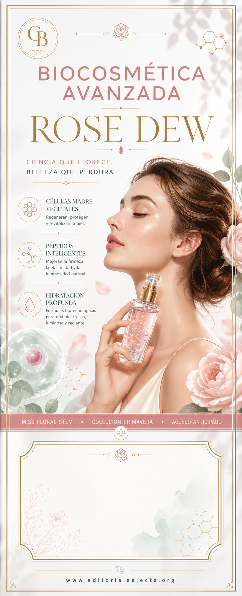 Banner Retráctil (Roll-Up) · Biocosmética y Biotecnología: Uso de células madre, péptidos