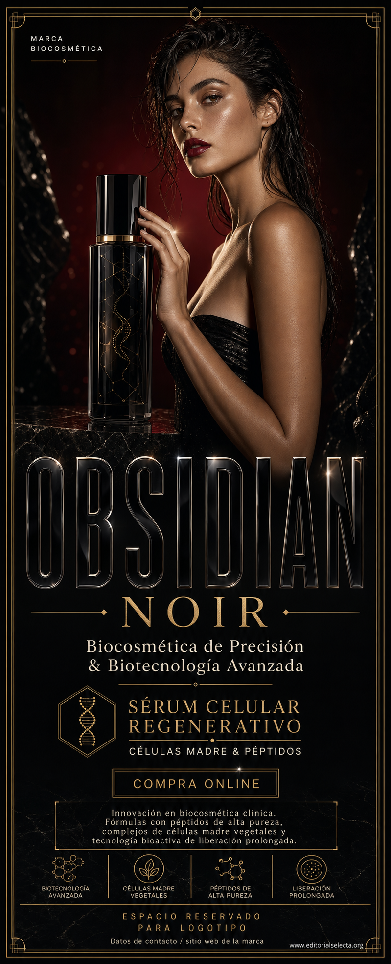 Banner Retráctil (Roll-Up) · Biocosmética y Biotecnología: Uso de células madre, péptidos
