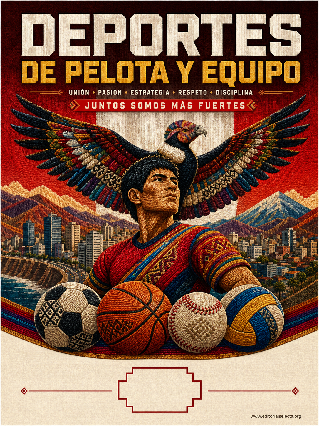 Póster · Deportes de Pelota y Equipo: Fútbol, Baloncesto, Béisbol, Vo