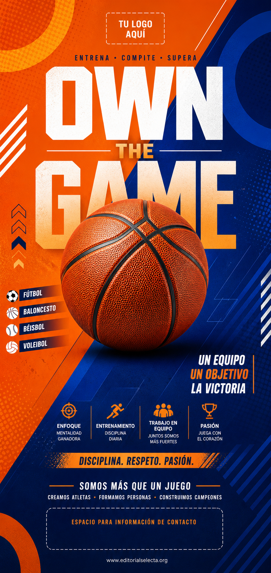 Banner Vinyl · Deportes de Pelota y Equipo: Fútbol, Baloncesto, Béisbol, Vo 2' x 6'