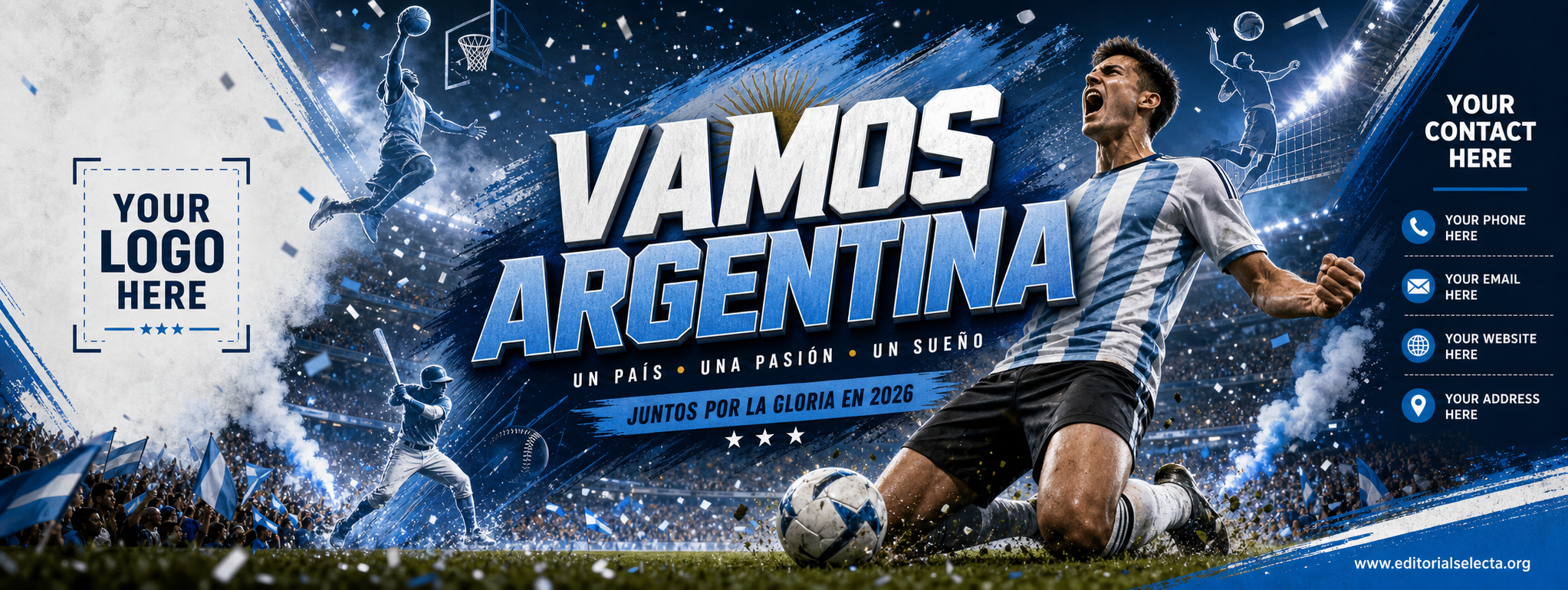 Banner Vinyl · Deportes de Pelota y Equipo: Fútbol, Baloncesto, Béisbol, Vo 3' x 8'
