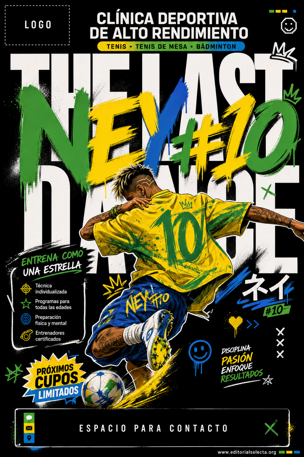 Flyer Media Carta · Deportes Individuales y de Raqueta: Tenis, Tenis de mesa, Bá (Frente)