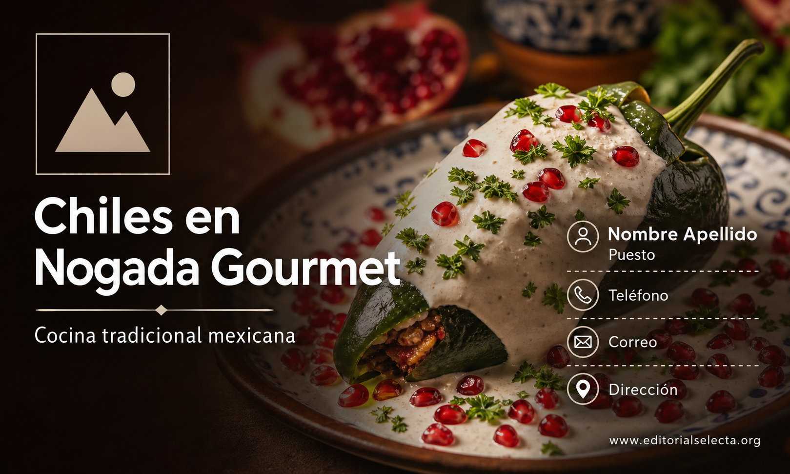 Tarjeta de Presentación Estándar · Comidas (Frente)