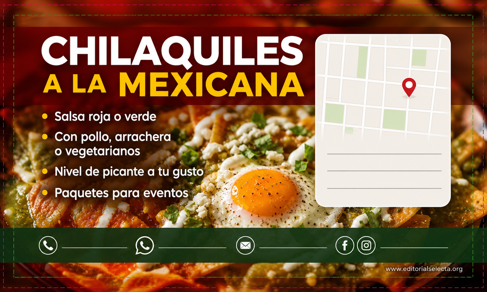 Tarjeta de Presentación Estándar · Comidas (Frente) 2