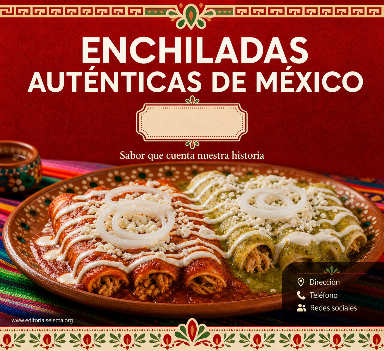 Menú Tríptico · Comidas (Frente)
