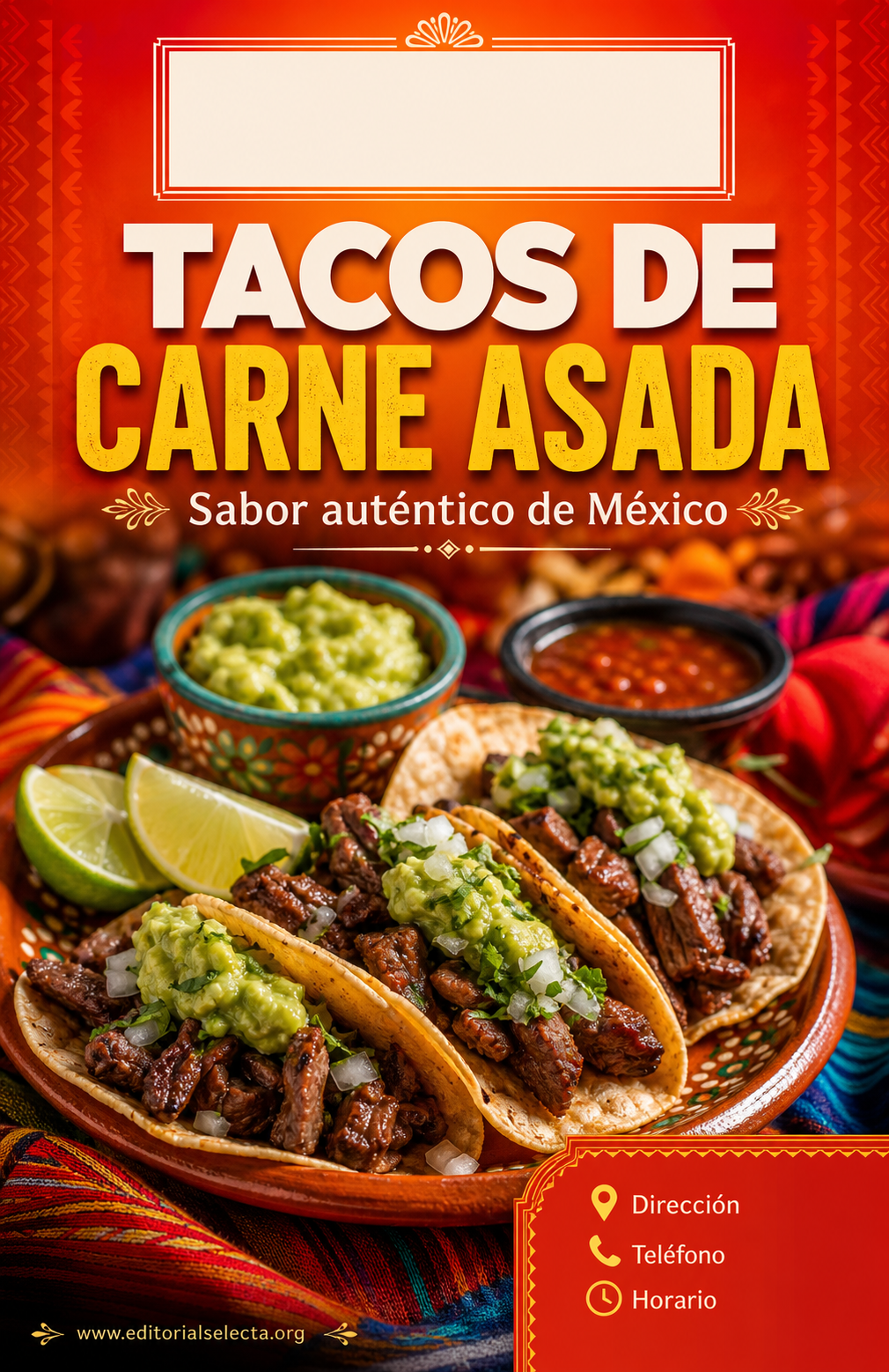 Flyer Media Carta · Comidas (Frente)