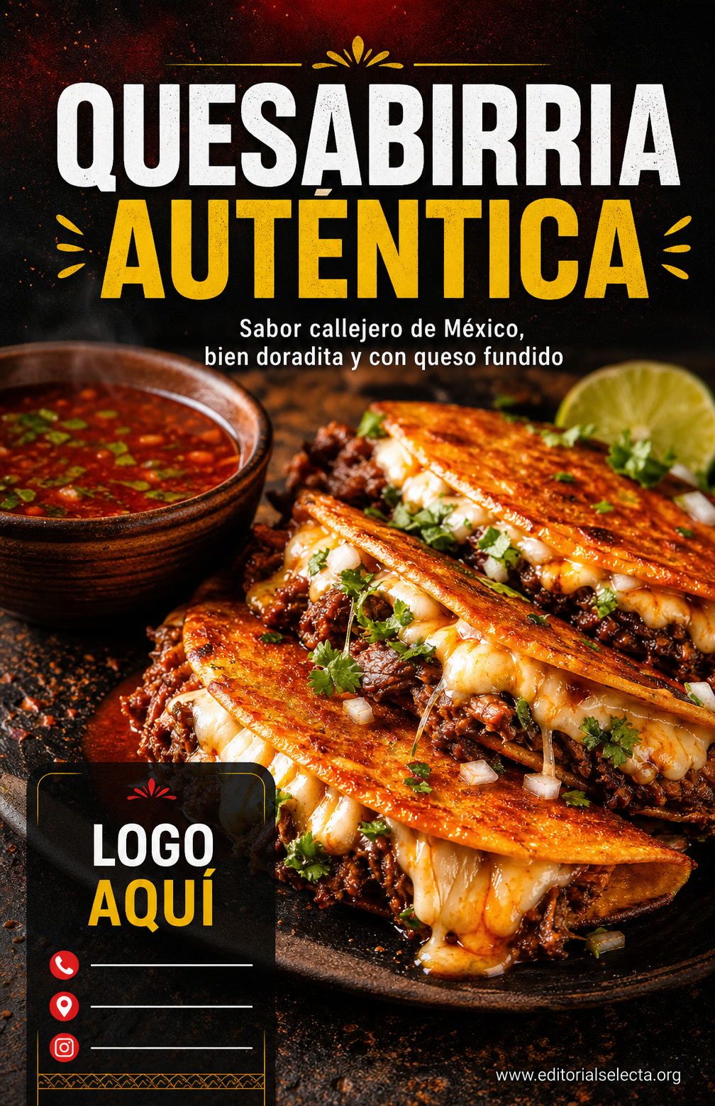 Flyer Media Carta · Comidas (Frente)