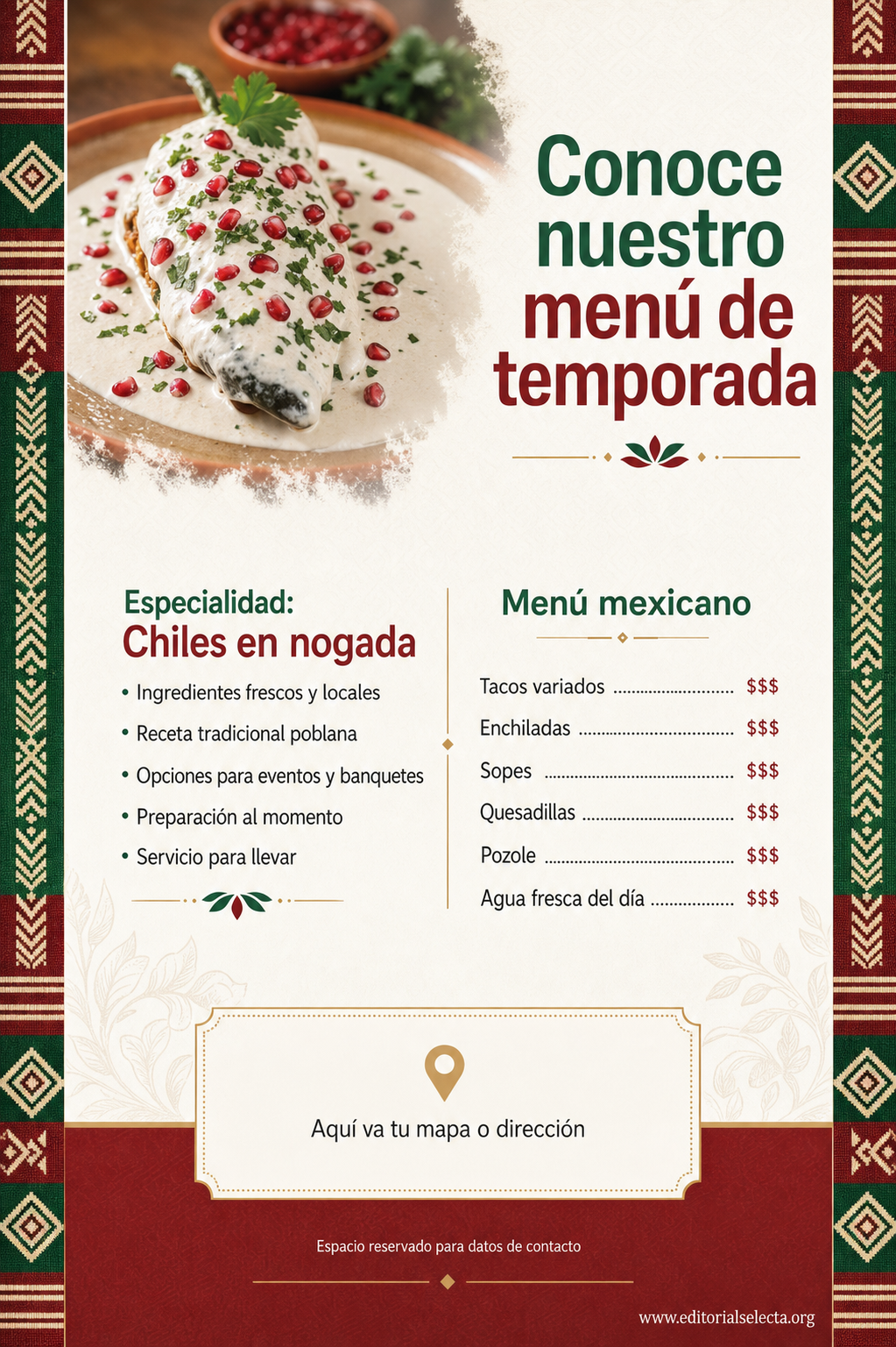 Flyer Media Carta · Comidas (Frente) 2
