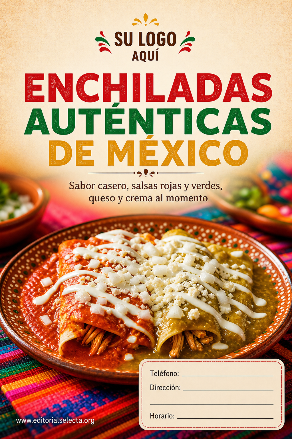 Flyer Media Carta · Comidas (Frente)