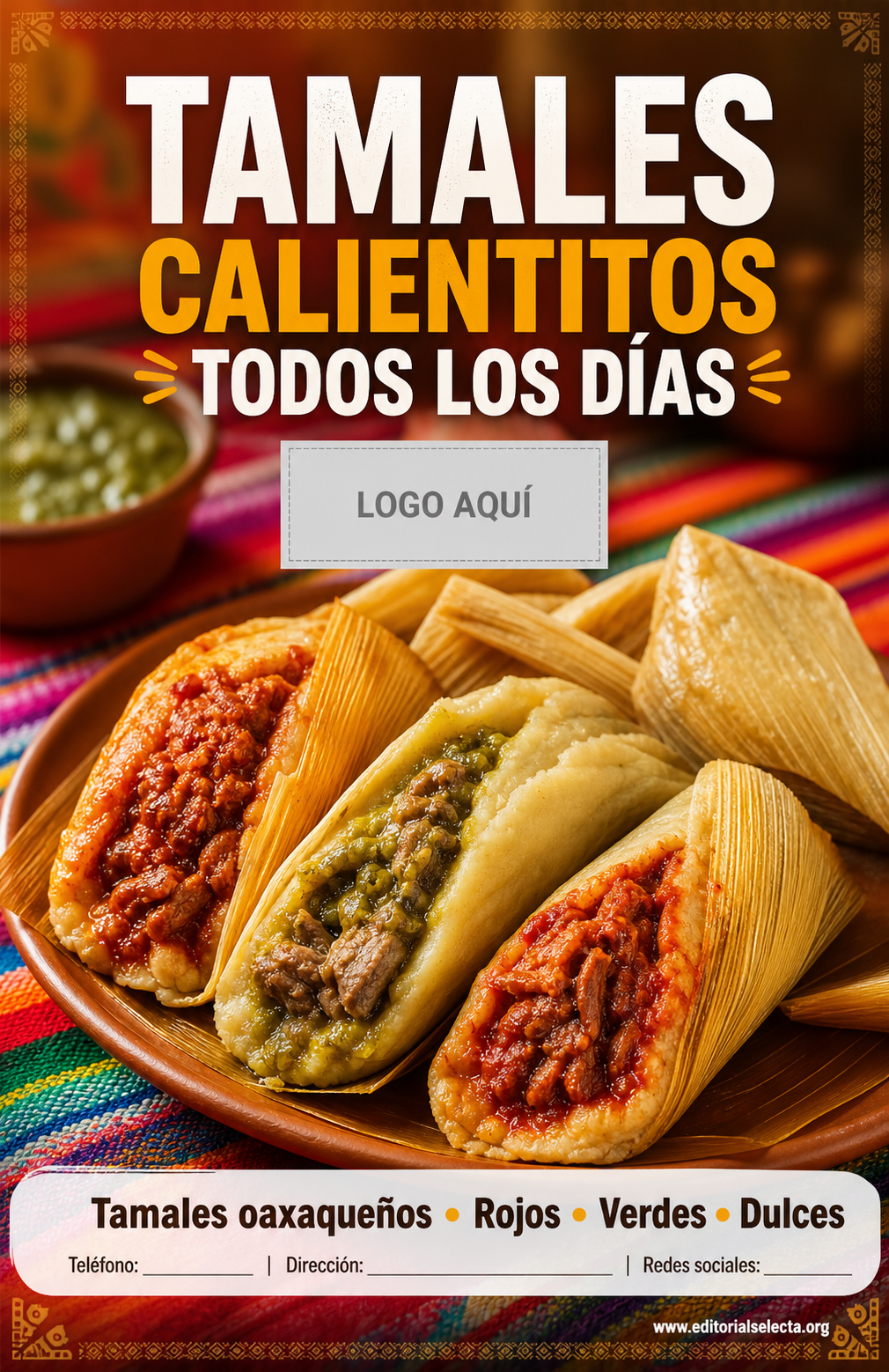 Flyer Media Carta · Comidas (Frente)