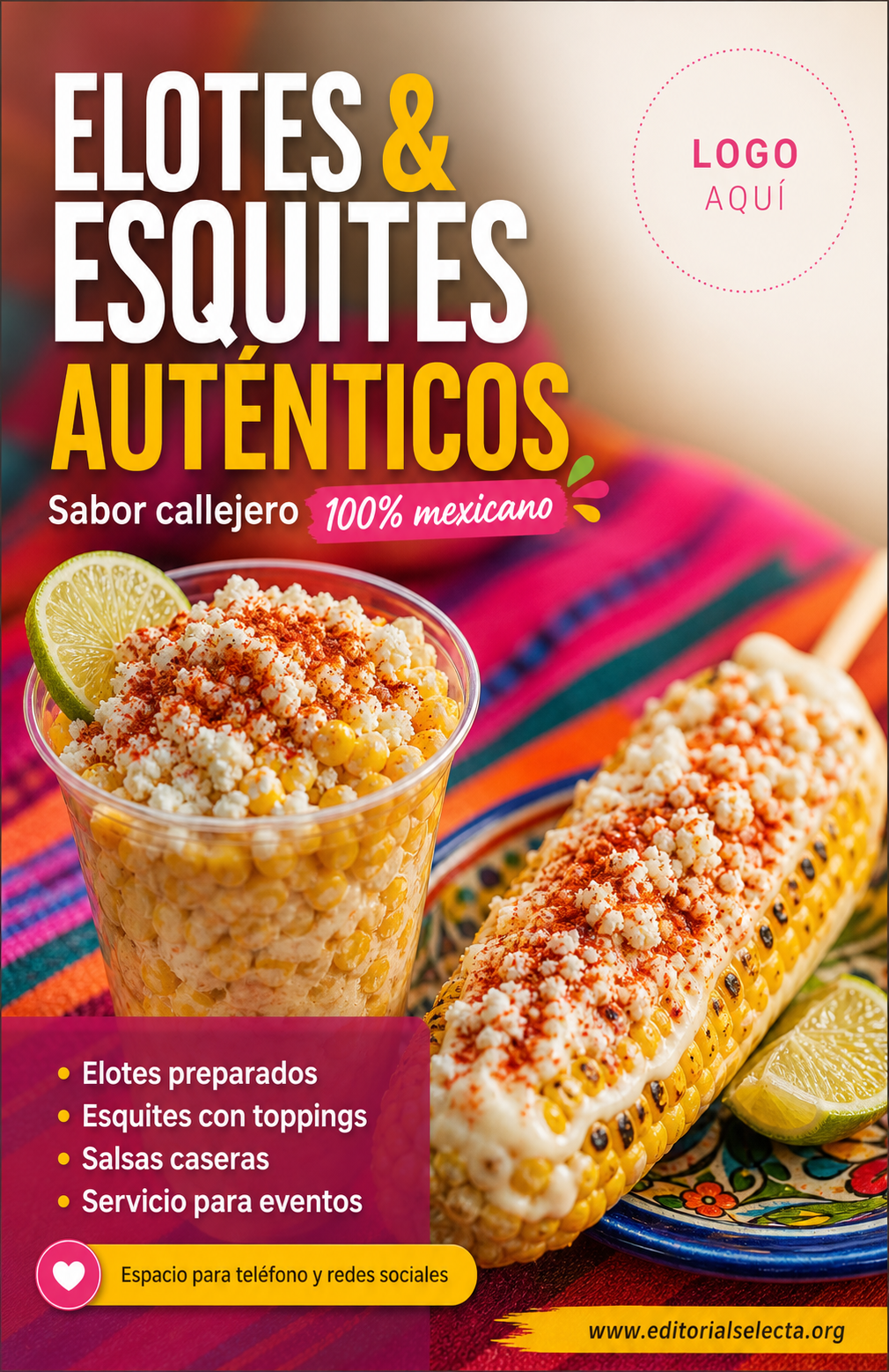 Flyer Media Carta · Comidas (Frente)