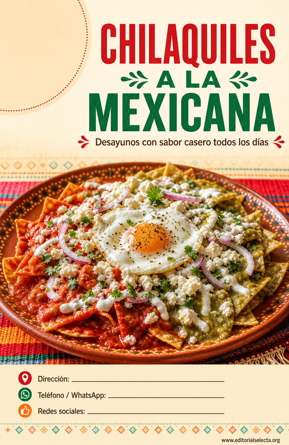 Flyer Media Carta · Comidas (Frente)
