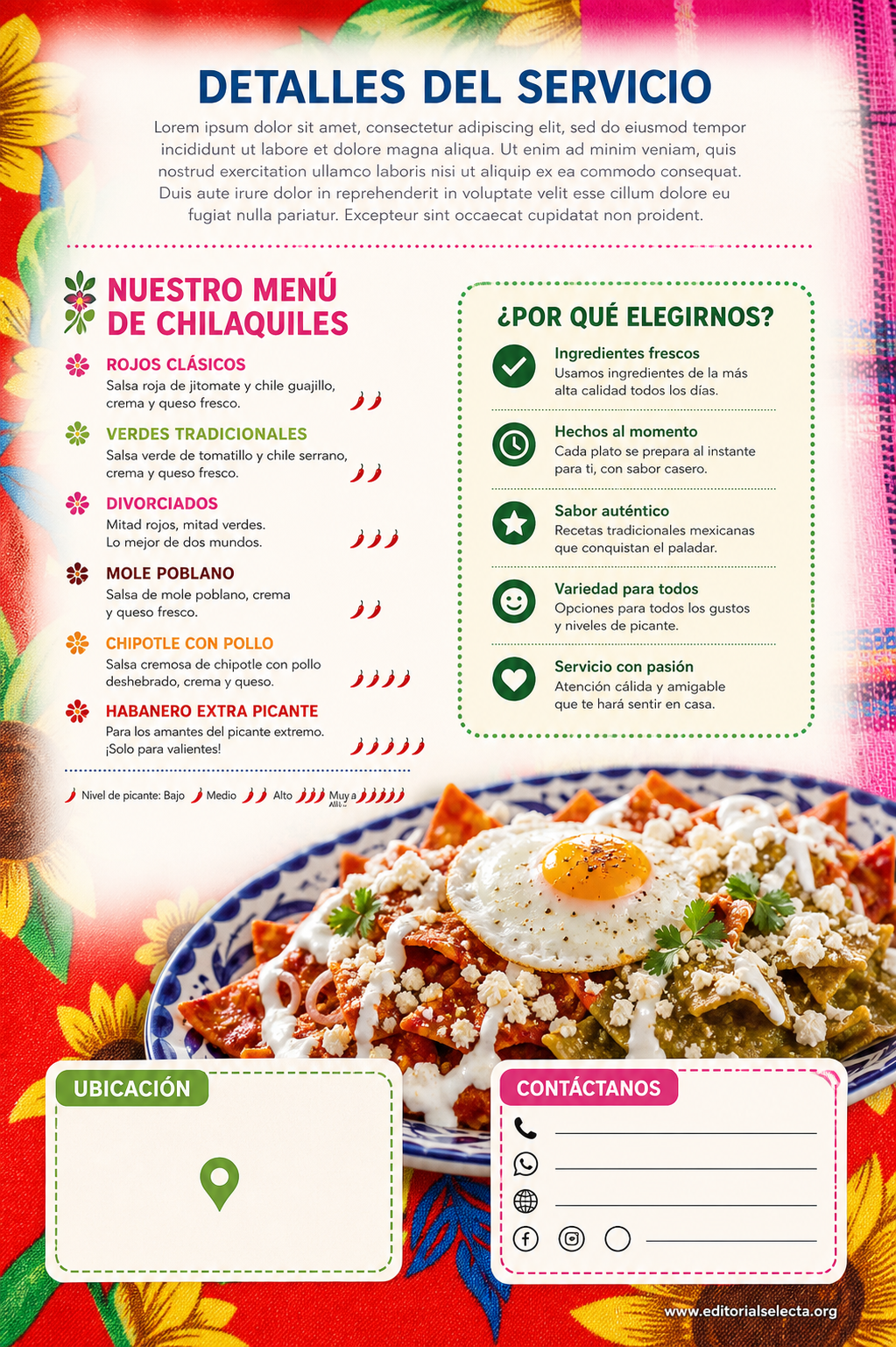 Flyer Media Carta · Comidas (Frente) 2