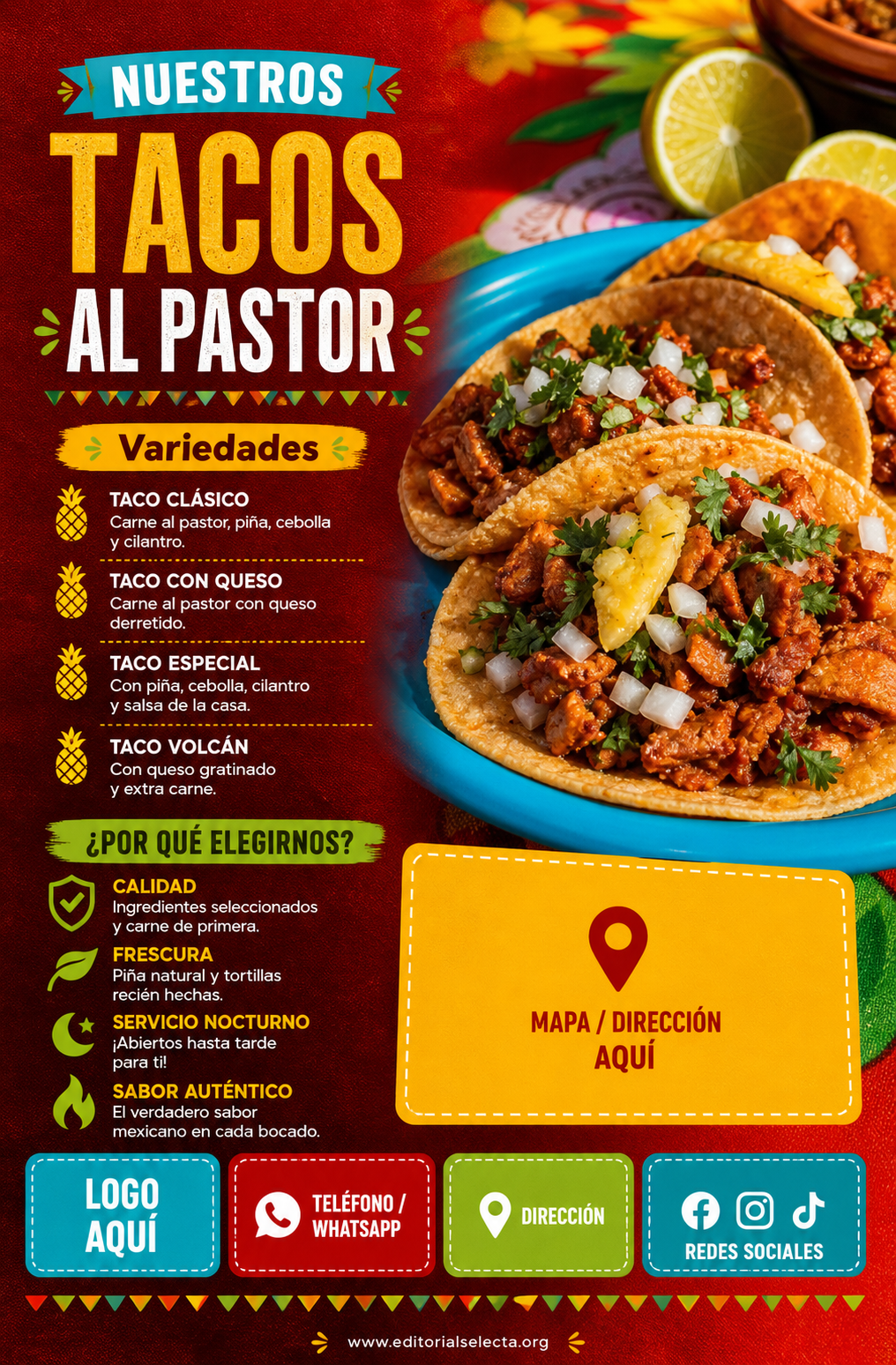 Flyer Media Carta · Comidas (Frente) 2