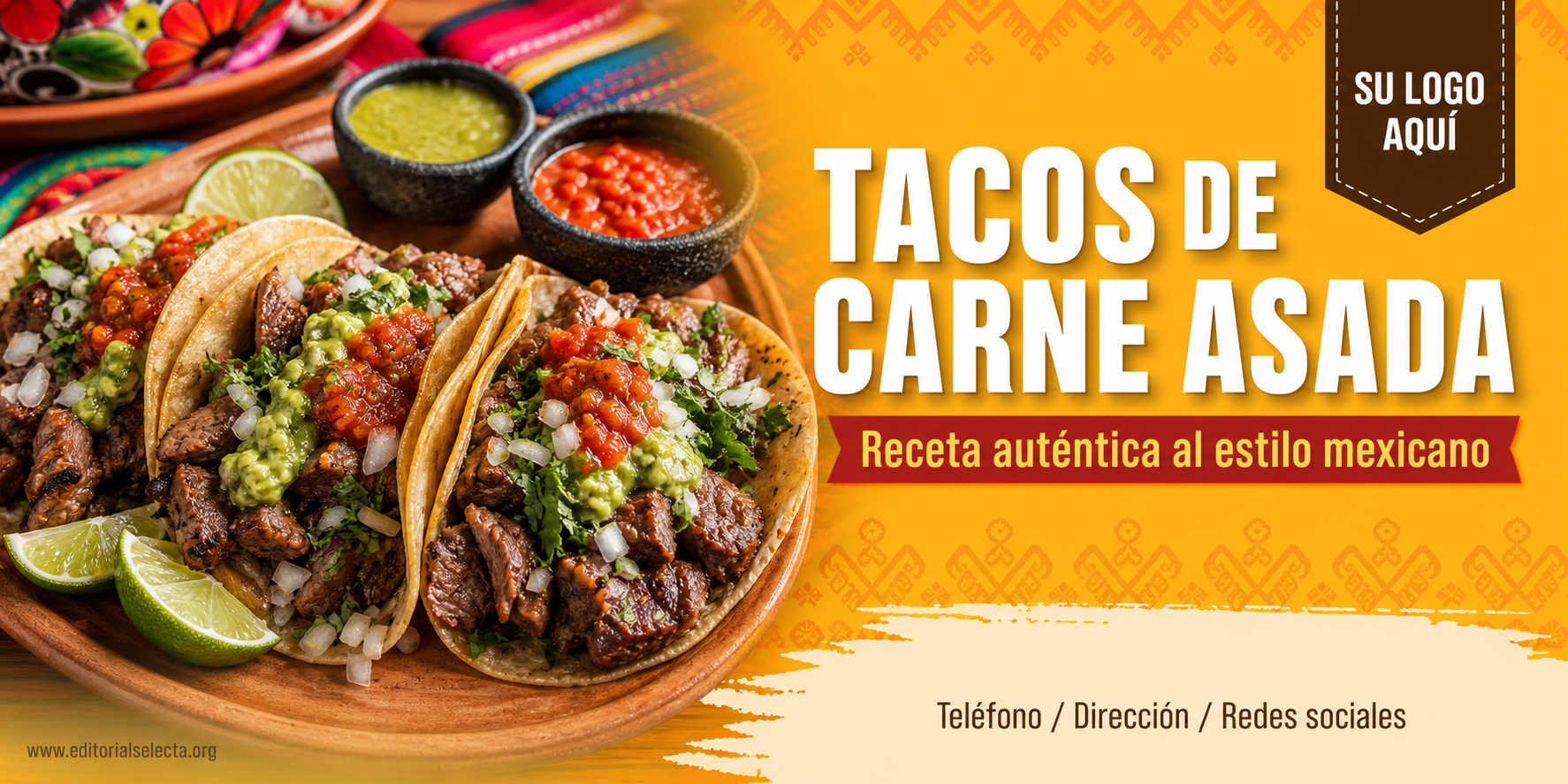 Banner Vinyl · Comidas 2' x 4'
