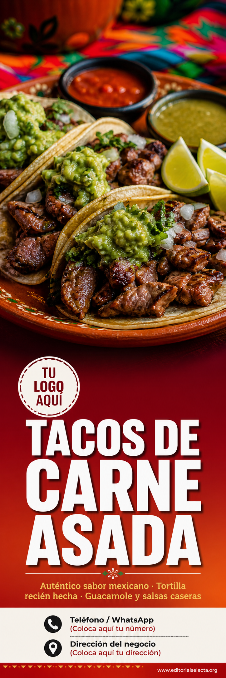Banner Vinyl · Comidas 2' x 6'
