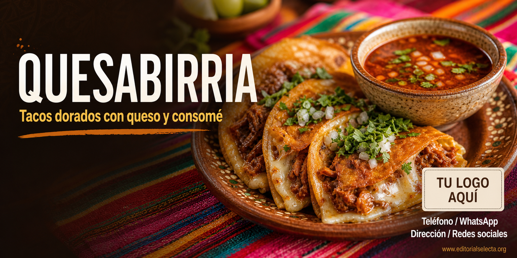 Banner Vinyl · Comidas 2' x 4'