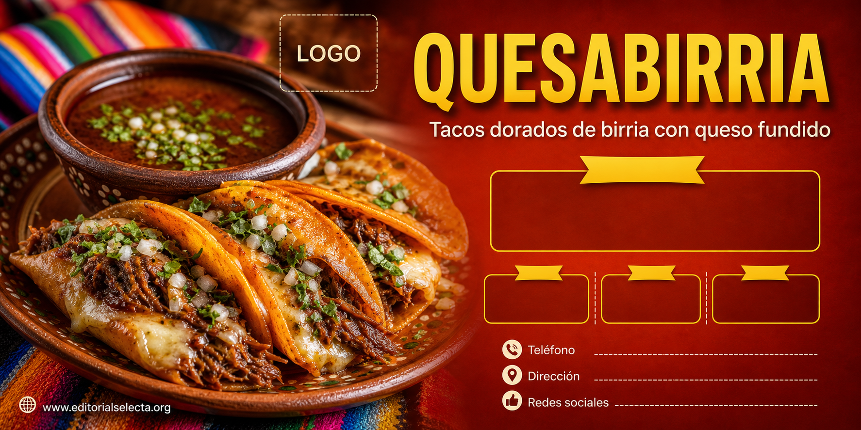 Banner Vinyl · Comidas 3' x 6'