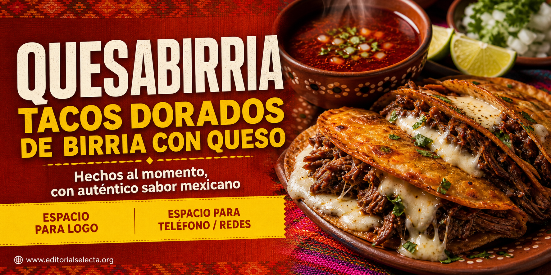 Banner Vinyl · Comidas 3' x 8'