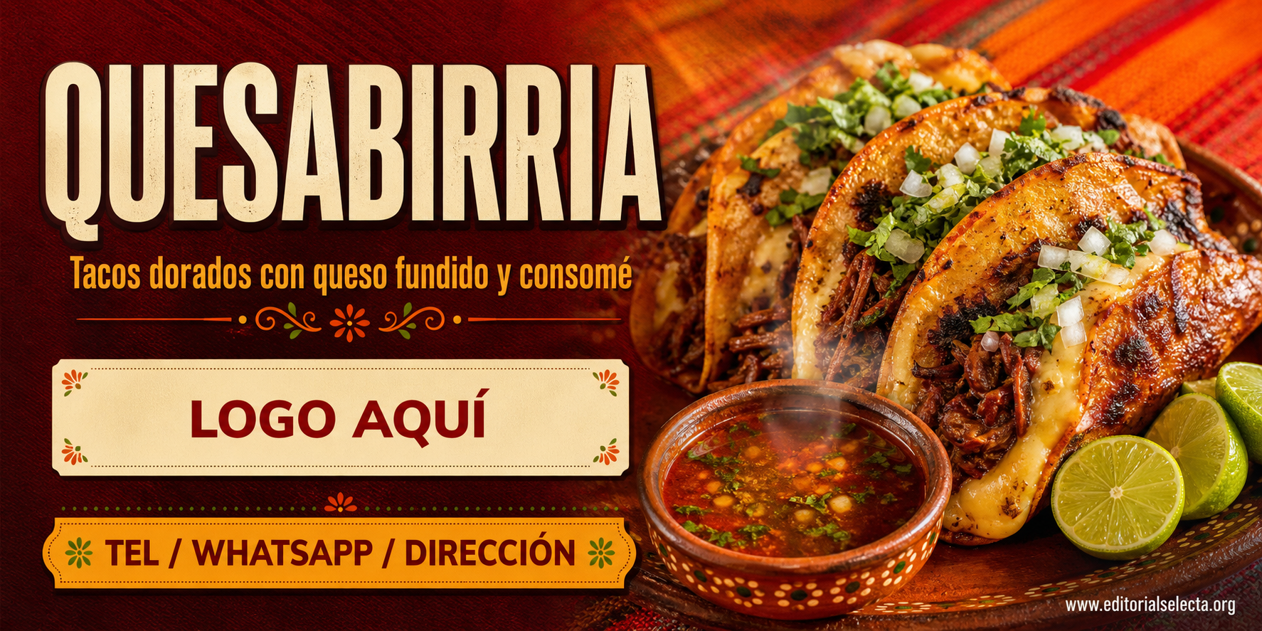 Banner Vinyl · Comidas 4' x 8'
