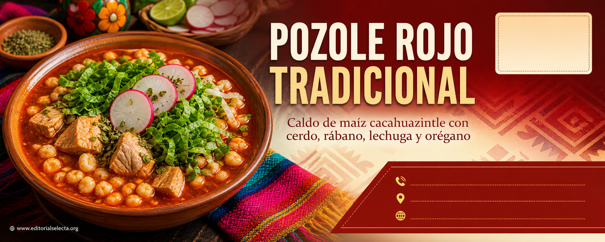 Banner Vinyl · Comidas 3' x 8'