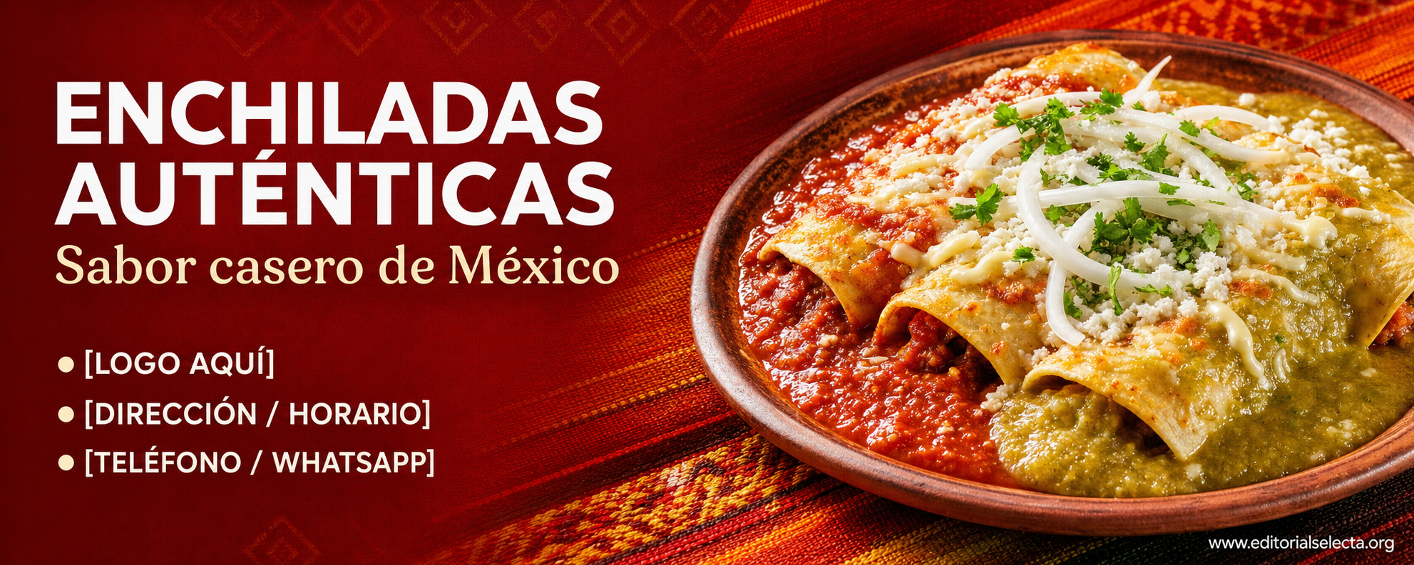 Banner Vinyl · Comidas 3' x 8'