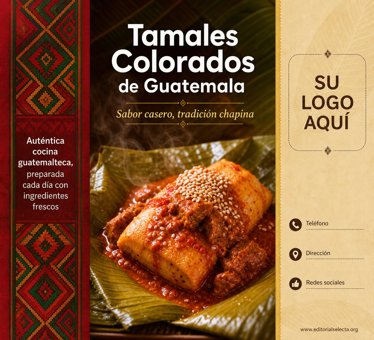 Menú Tríptico · Guatemala (Frente)
