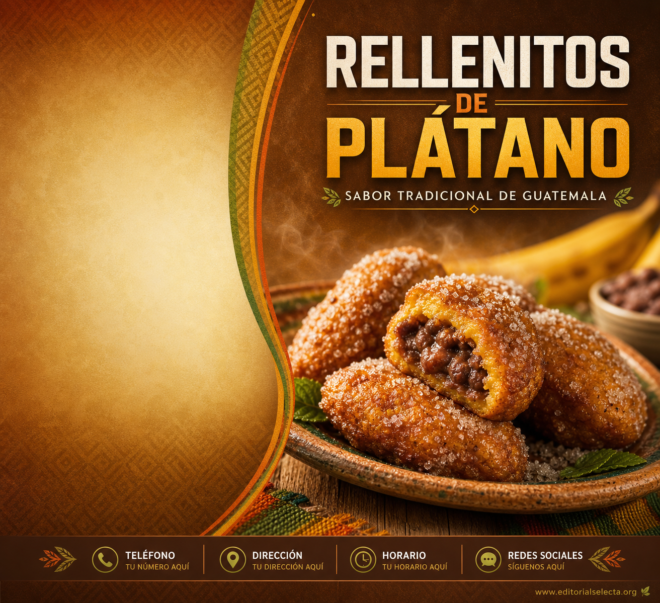 Menú Tríptico · Guatemala (Frente)