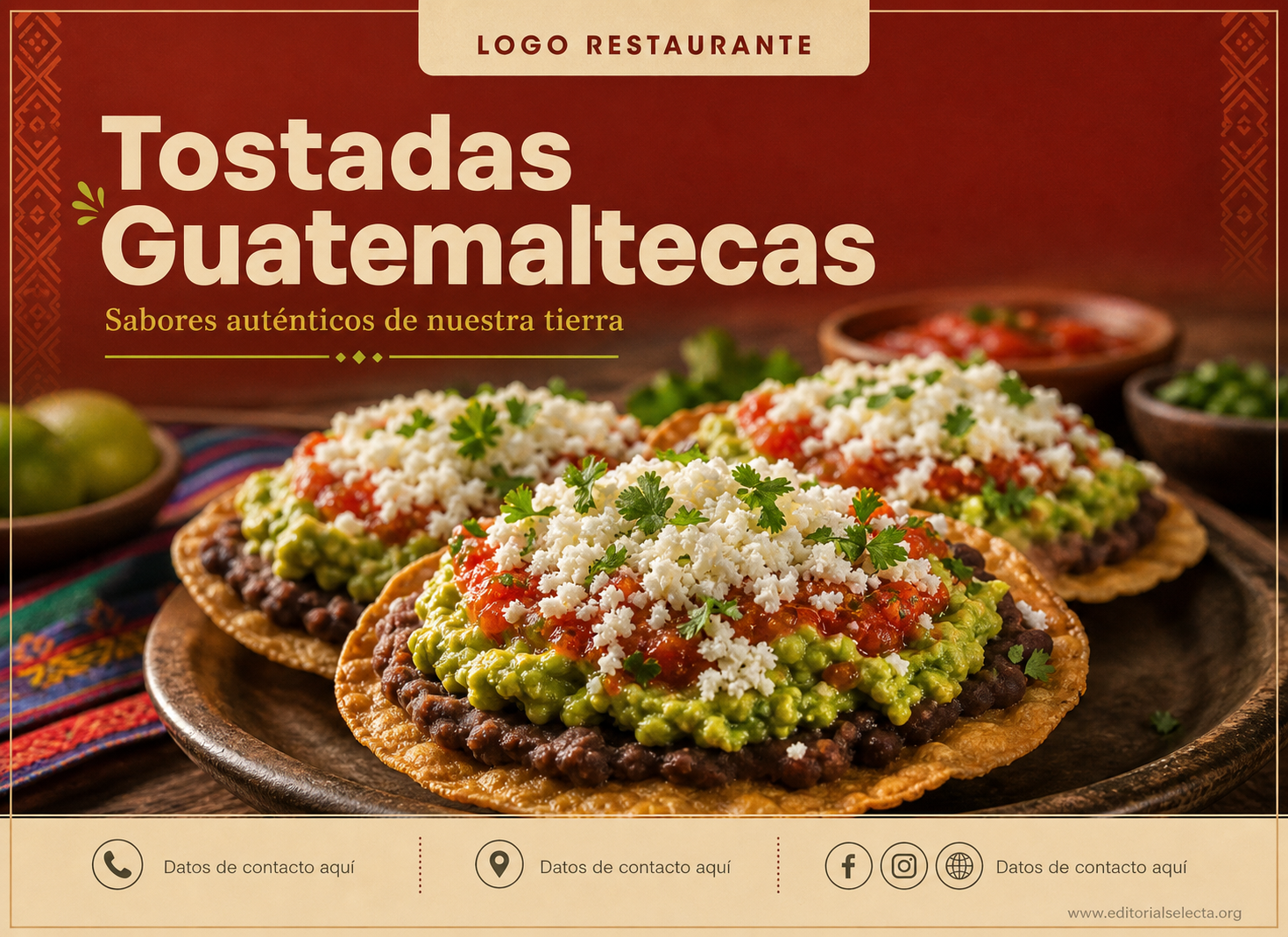 Menú Tríptico · Guatemala (Frente)