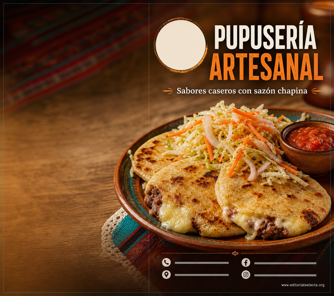 Menú Tríptico · Guatemala (Frente)