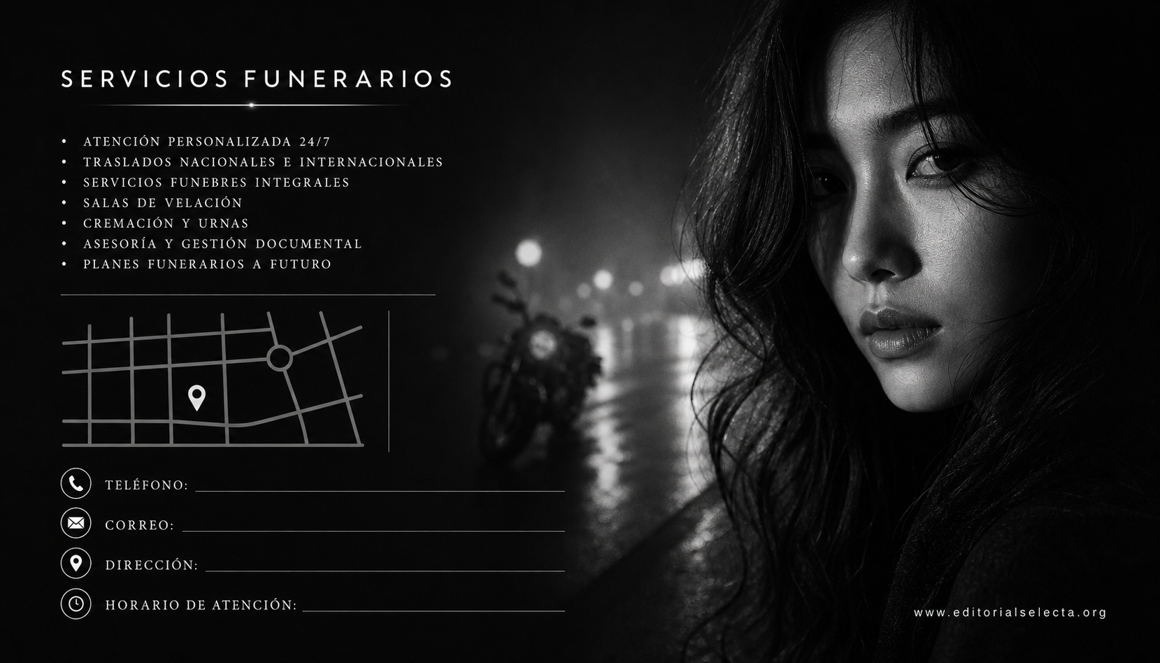 Tarjeta de Presentación Estándar · Funerales (Frente) 2