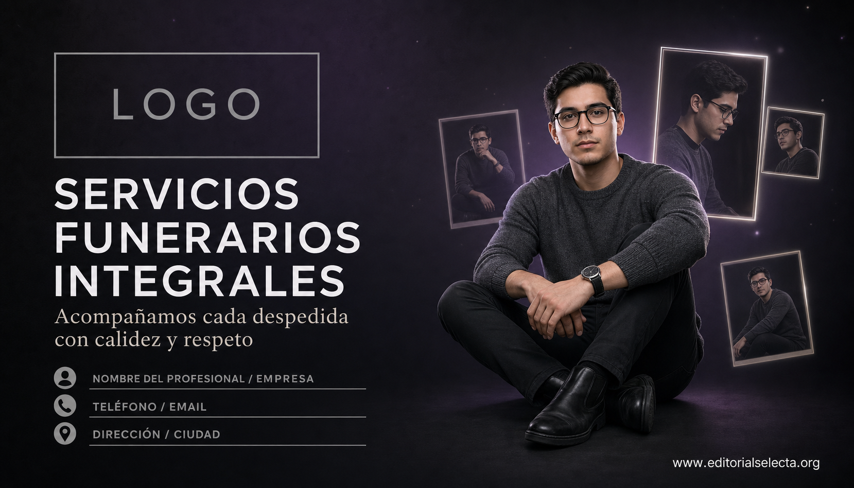 Tarjeta de Presentación Estándar · Funerales (Frente)