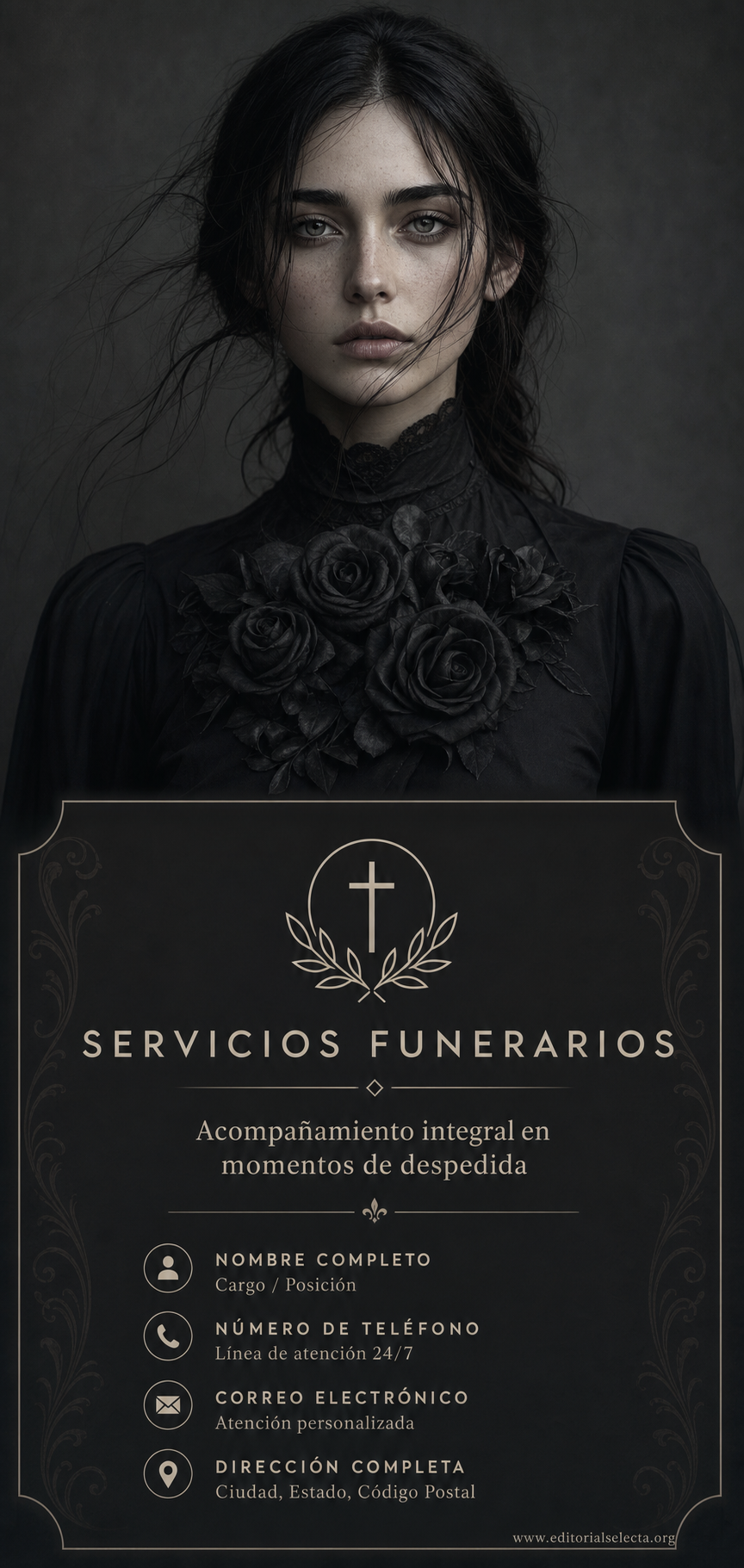 Tarjeta de Presentación Estándar · Funerales (Frente)