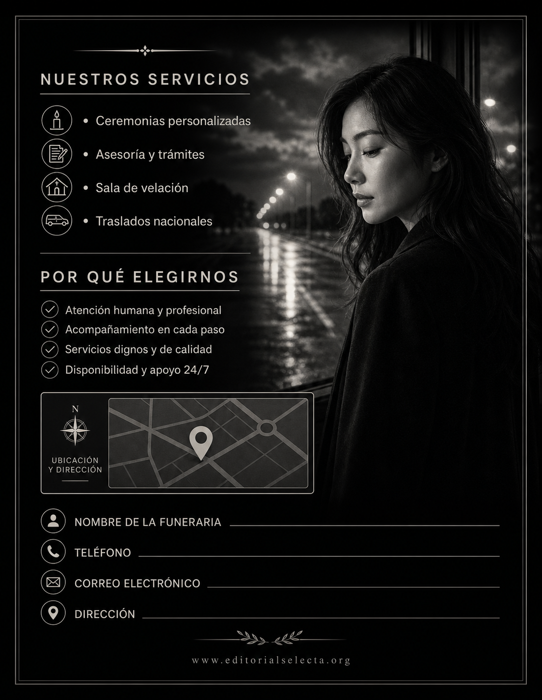 Volante Quarter Page · Funerales (Frente) 2