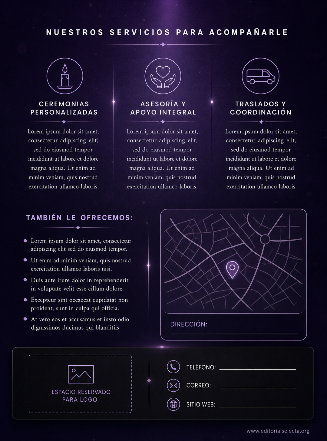 Volante Quarter Page · Funerales (Frente) 2