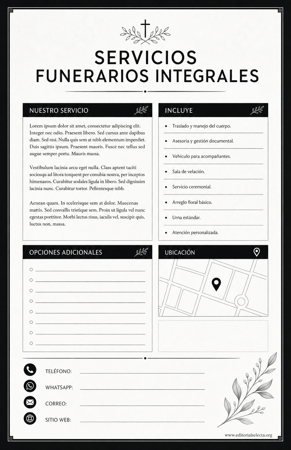 Flyer Media Carta · Funerales (Frente) 2