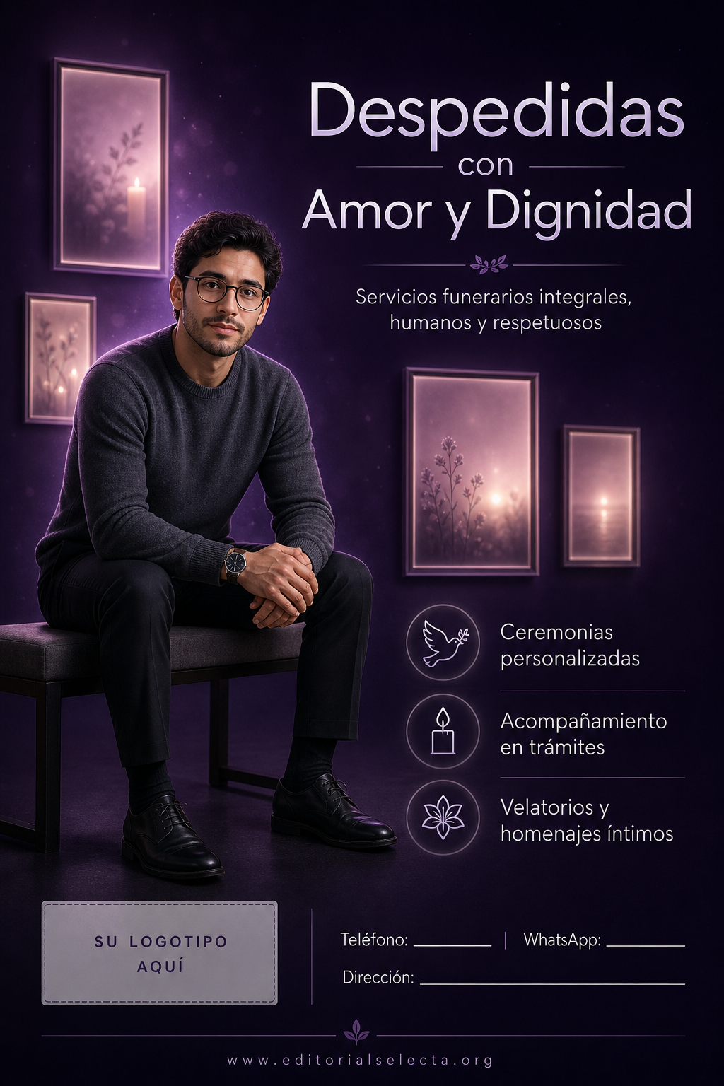Flyer Media Carta · Funerales (Frente)
