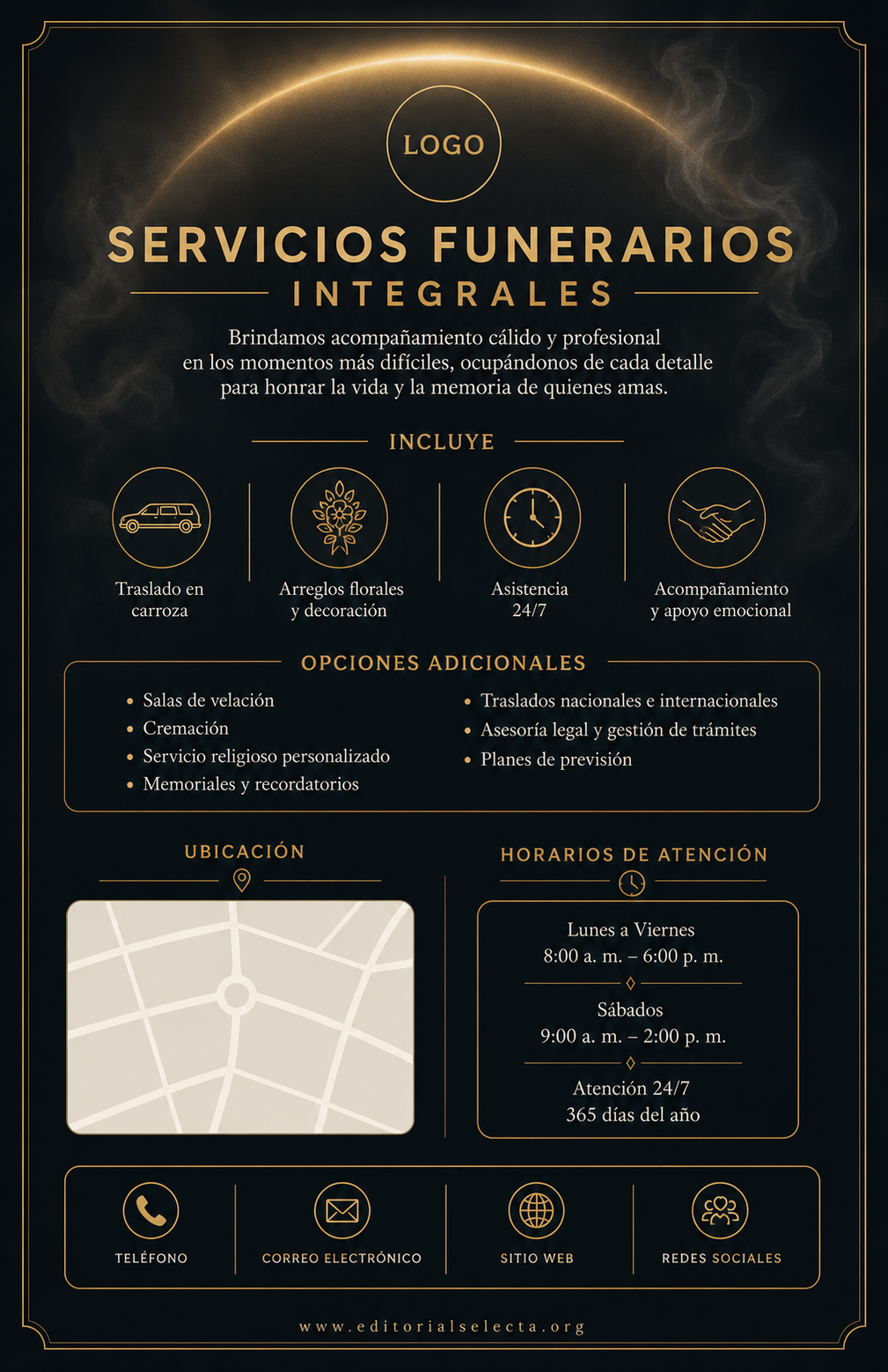 Flyer Media Carta · Funerales (Reverso)